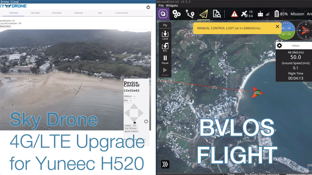 BVLOS Flight with a Yuneec H520 and Sky Drone 4G/LTE Upgrade